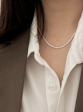 波光粼粼锁骨链小众裸链新款项链