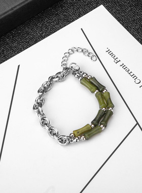 男士钛钢潮流手链原创设计