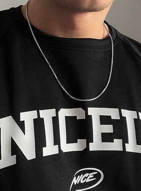 钛钢项链男士潮流嘻哈卫衣配饰