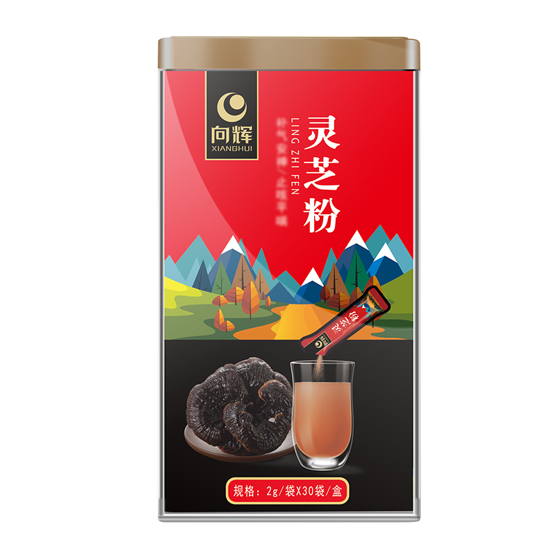 第2件半价〗向辉灵芝粉2g*30袋/盒 正品云南特产级紫灵芝打细粉 - 图0