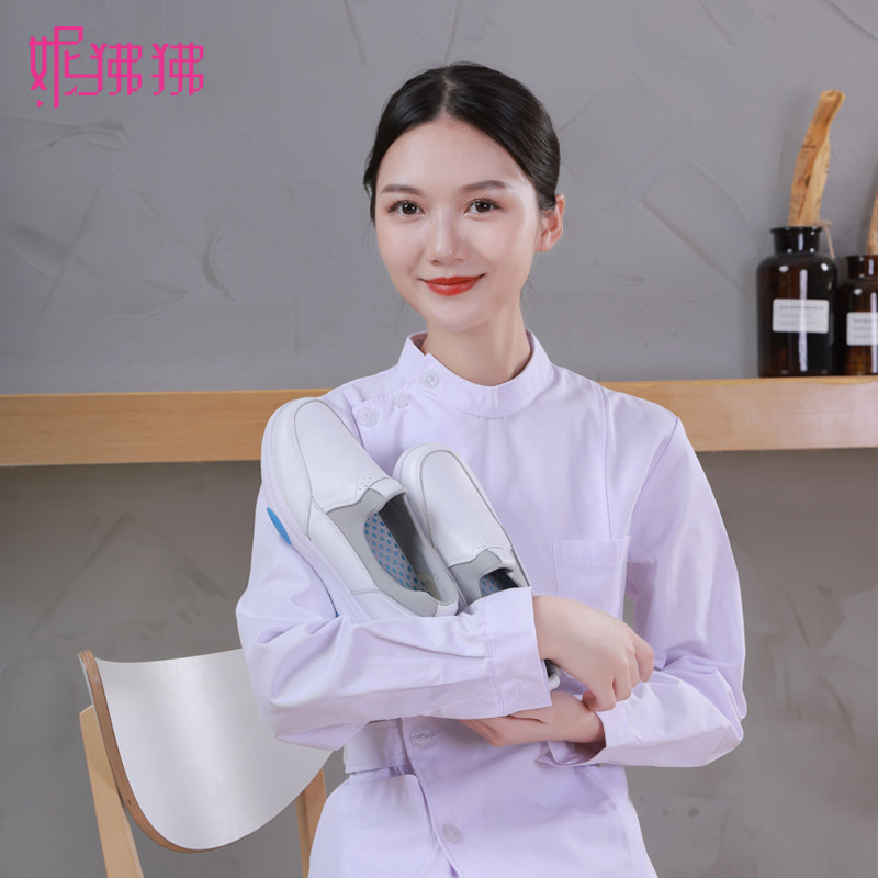 白色妮狒狒护士鞋女软底透气不累脚防臭防滑冬平底增高医护小白鞋,淘宝优惠券,粉丝福利购,淘宝优惠卷