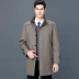 Pierre Cardin mùa thu và mùa đông mới đứng cổ áo khoác đơn áo ngực dài áo khoác thương hiệu Anh thương hiệu quần áo nam triều - Áo gió Áo gió