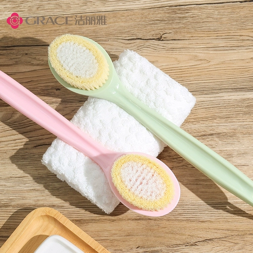 Jieliya купание мягкая волоса с длинной ручкой, купание, купание артефакт на задний план Bash Brash, растирание грязи, мощное полотенце потирания