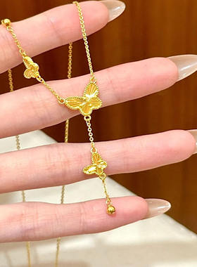 「蝴蝶仙子」2025新款爆款纯银s999项链女高级感轻奢小众生日礼物