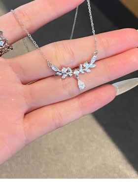 「月桂女神」s999纯银麦穗穗平安项链女款轻奢小众情人节生日礼物