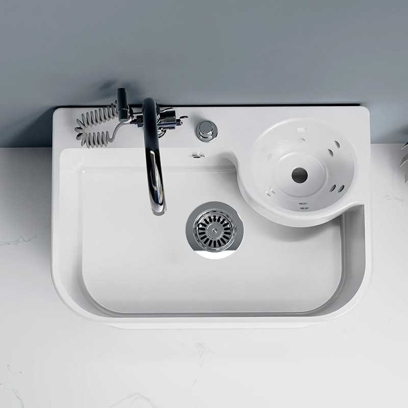 梦越陶瓷拖把池家用阳台卫生间拖布池带沥水篮带龙头孔拖把桶,淘宝优惠券,粉丝福利购,淘宝优惠卷