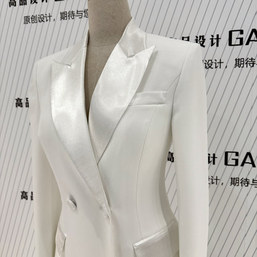 2026春秋新款白色西装套装女职业修身显瘦面试活动宴会主持人西服 - 图2