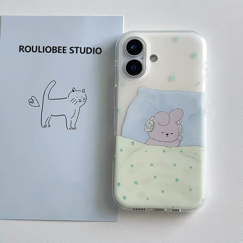 睡觉萌物适用iPhone16pro手机壳13苹果15promax可爱12女11华为mate60新款p70童趣vivo小米14红米k80荣耀oppo - 图1