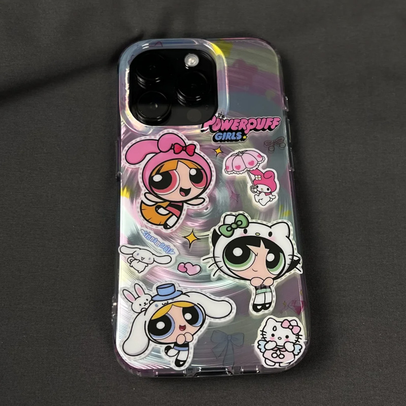 飞天小女警适用苹果16promax手机壳iphone14pro新款13少女心12可爱11保护套15promax全包防摔漩涡IMD15plus女 - 图0