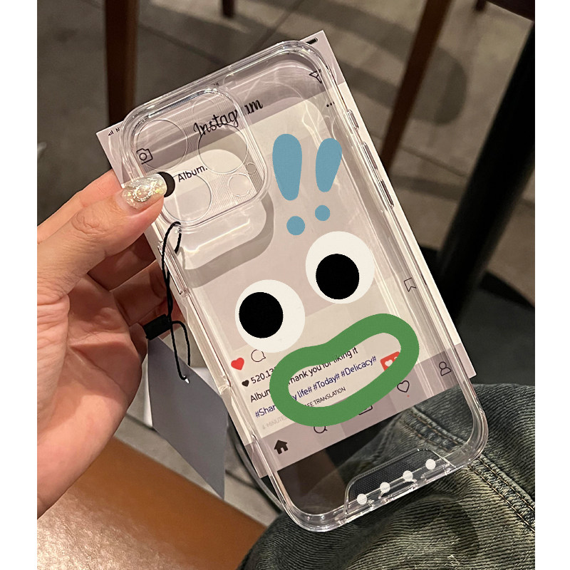 搞怪表情适用苹果16promax手机壳iphone15新款mate60透明14红米note13防摔k70小米华为pura70软壳vivoppo荣耀