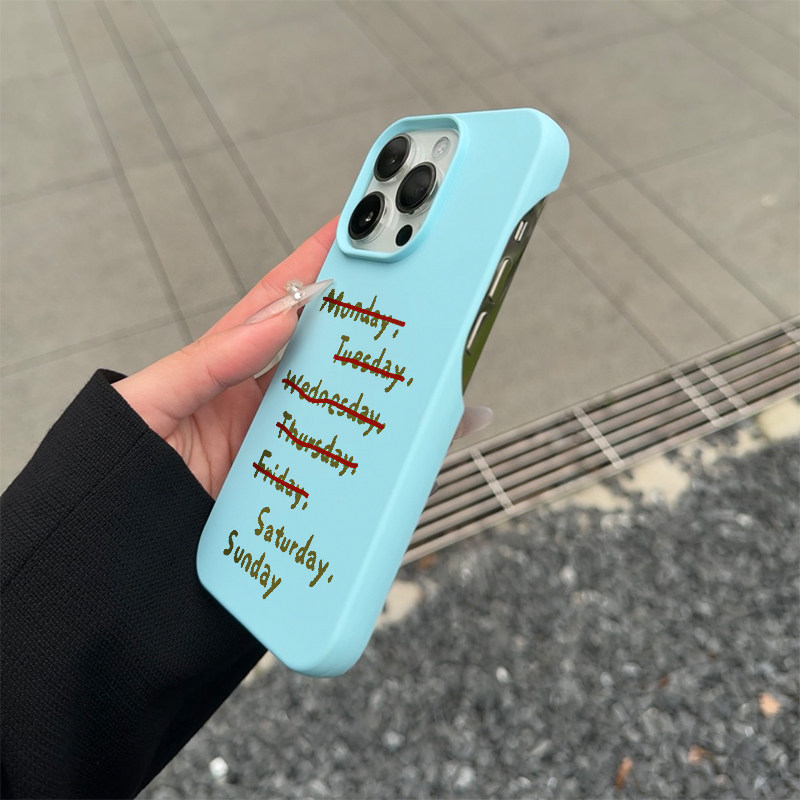 个性英文适用苹果15promax手机壳iphone14pro磨砂13半包软壳12女新款11无边框超薄xr防摔xsmax创意多色套男生
