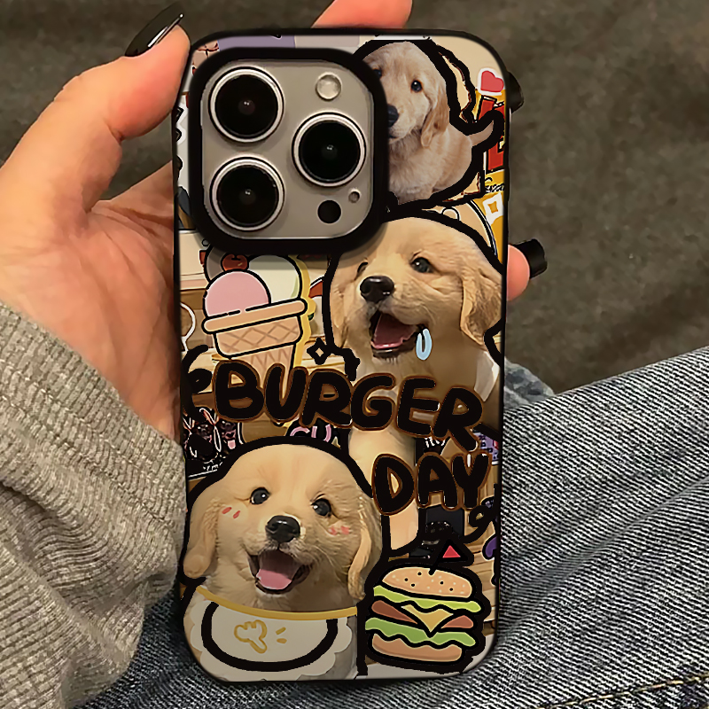 汉堡猫狗适用iPhone16promax手机壳13苹果15pro时尚12女11华为mate60新款p70可爱vivo小米14红米k70荣耀oppo - 图1