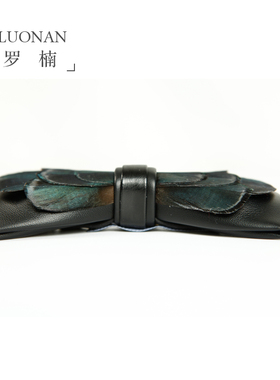包邮定制手工羽毛领结正装