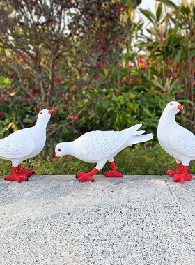 园艺鸽子草坪微景观树脂小品摆件