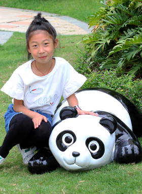 园林卡通大熊猫草坪微景观装饰品