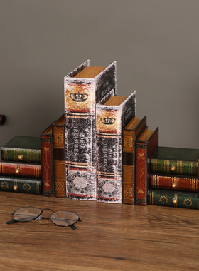 创意复古书档桌面收纳摆件装饰品