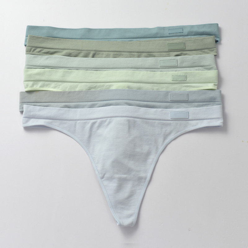丁字裤.上新女低腰薄边无缝运动内裤瑜伽T裤锦纶棉裆舒适T-back