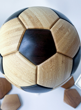 鲁班榫卯足球桌面摆件儿童益智玩具搬迁新居礼品乔迁礼物客厅装饰