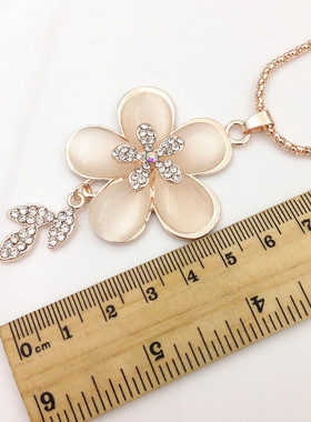 韩国项饰个性猫眼石女义乌水钻