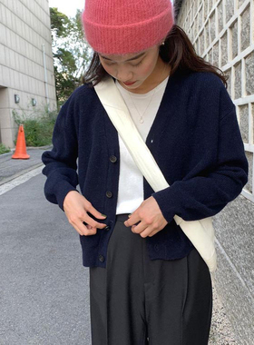 chao显白树莓粉针织帽子