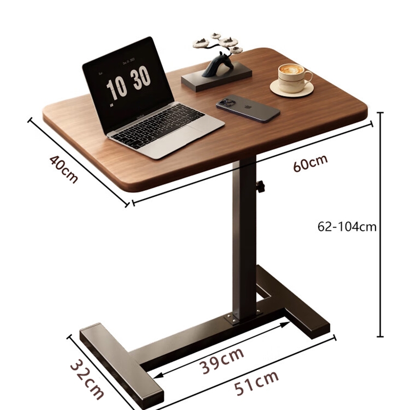 气动升降桌卧室客厅家用小户型折叠书桌床边电脑桌可移动边几茶几 - 图1