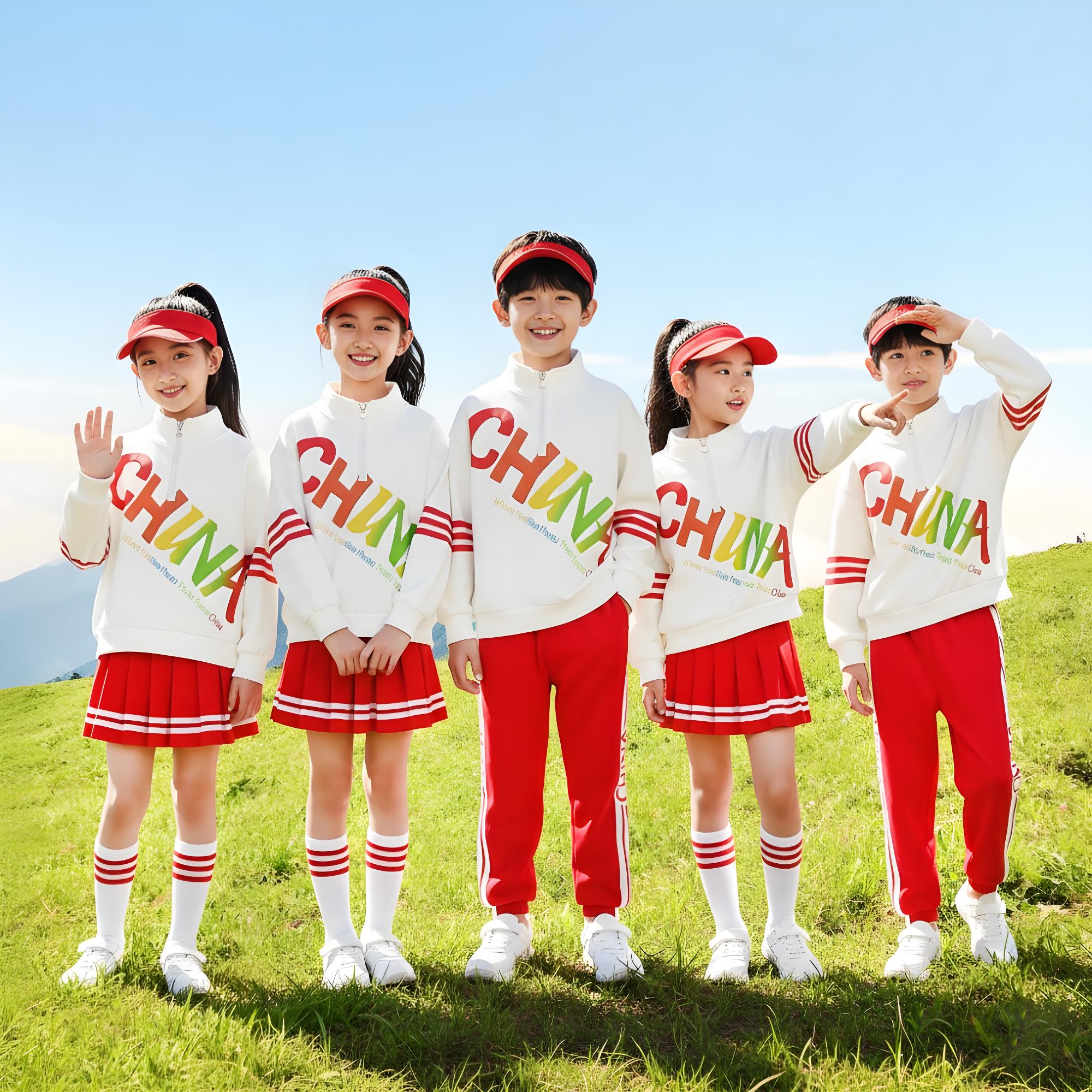 小学生运动会开幕式服装儿童啦啦队演出服元旦合唱校服幼儿园班服 - 图3