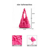 Light luxury niche simple black flower hollow bag for women