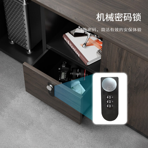 办公桌老板桌简约现代主管桌椅组合总裁经理桌子大班台办公室家具 - 图3