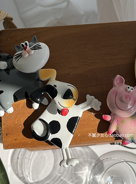 卡通弹簧摇头动物小猪小猫