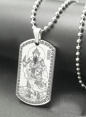托塔李天王吊坠李靖神像项链定制