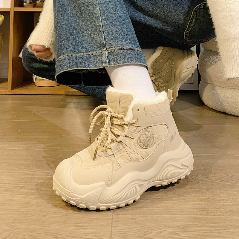 回力复古高帮棉鞋女冬季加绒加厚保暖女鞋百搭爆款休闲运动鞋子潮,淘宝优惠券,粉丝福利购,淘宝优惠卷