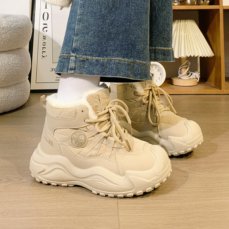 回力复古高帮棉鞋女冬季加绒加厚保暖女鞋百搭爆款休闲运动鞋子潮,淘宝优惠券,粉丝福利购,淘宝优惠卷