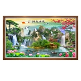 Линейная вышивка пересечение 2023 Новая вышиваемая ландшафтная пейзажная живопись.