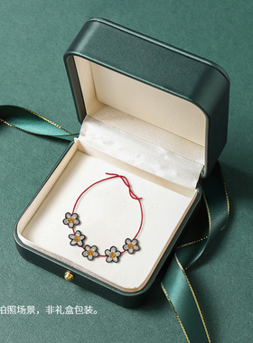 印度丝手工刺绣绳子花环手链女