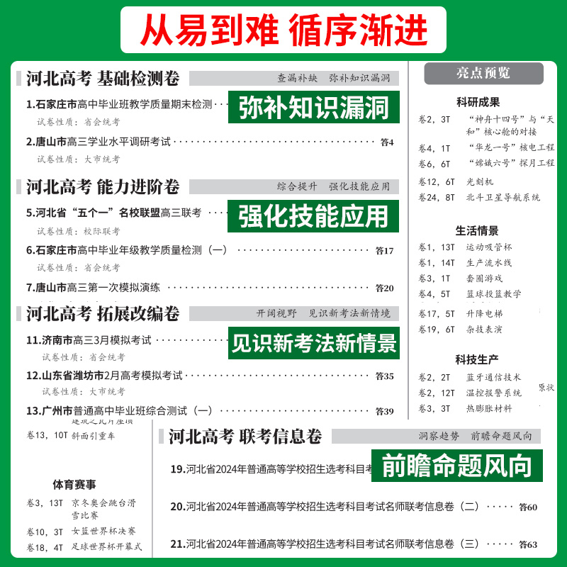 2024版河北专用新高考天利38套高考模拟试题汇编语文数学英语物理化学生物政治历史地理数文理模拟2024年高考高三总复习试卷资料书 - 图2