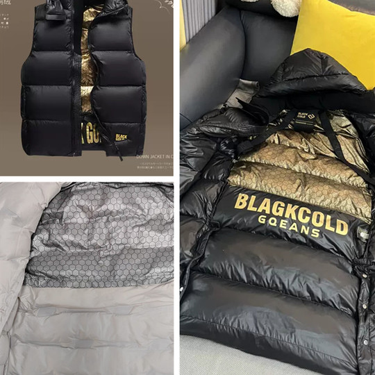 新款石墨烯里料羽绒服高档蓄热保暖发热面料防绒黑科技做服装布料