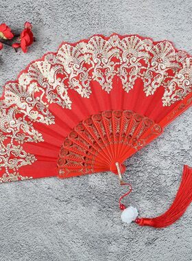 折叠扇子2025新款女士随身扇子外出携带易携带折扇结实耐用塑料