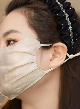 超轻薄防晒口罩真丝桑蚕女紫外线遮阳透气夏加大美全脸高颜值2026