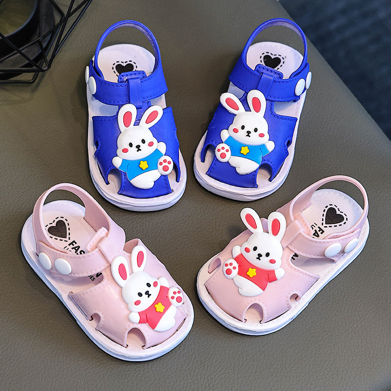 儿童凉鞋婴幼儿夏季男童小童露趾学步鞋软底防滑防踢女童幼童鞋