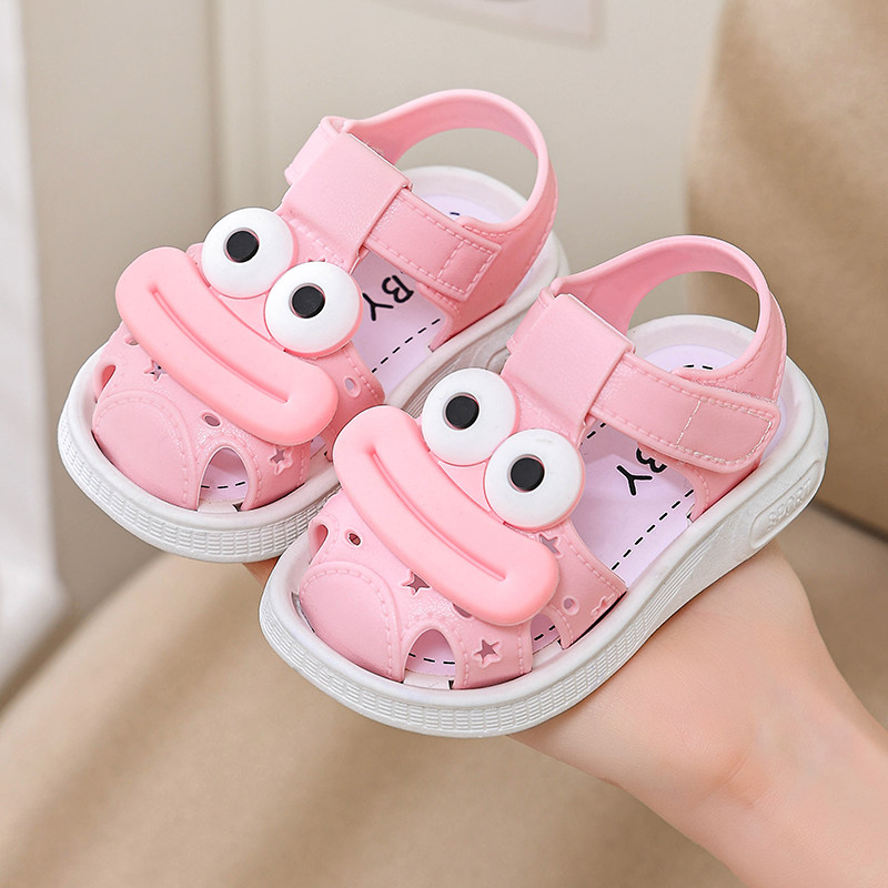 宝宝学步鞋夏季婴幼童鞋包头凉鞋防踢防滑软底01-2-3岁男女童凉鞋