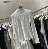 Дизайнерское бархатное приятное телу зимнее термобелье, тренд сезона, высокий воротник, увеличенная толщина, в обтяжку, по фигуре