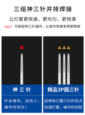 pcl同款纹眉快速上色收口3P针