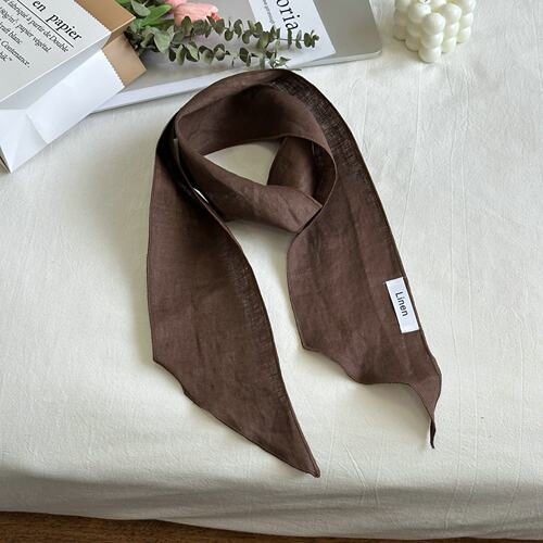25年新款春秋丝巾100%苎麻透气吸汗日系森系纯色丝巾护脖百搭日常 - 图2