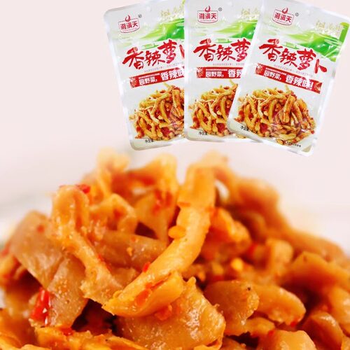拌粉小吃萝卜干28g 香辣萝卜干 剁辣椒萝酱 - 图0