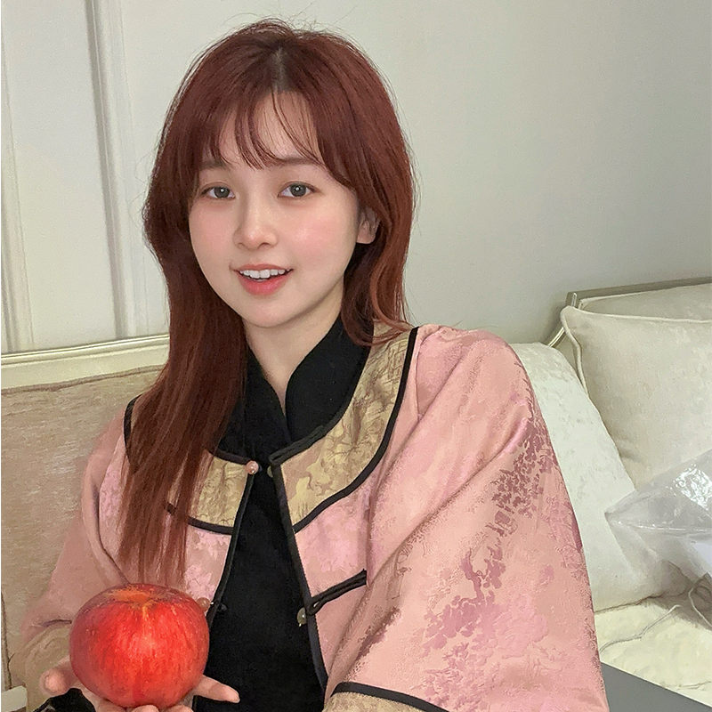 「鹤鹿同春」原面穿春意清汉女国风盘扣中式外套陌陌那阁 - 图0