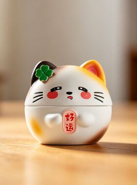 创意潮玩手办喵来运转小香炉盲盒