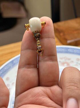藏式象牙果三通佛头万向轴星月