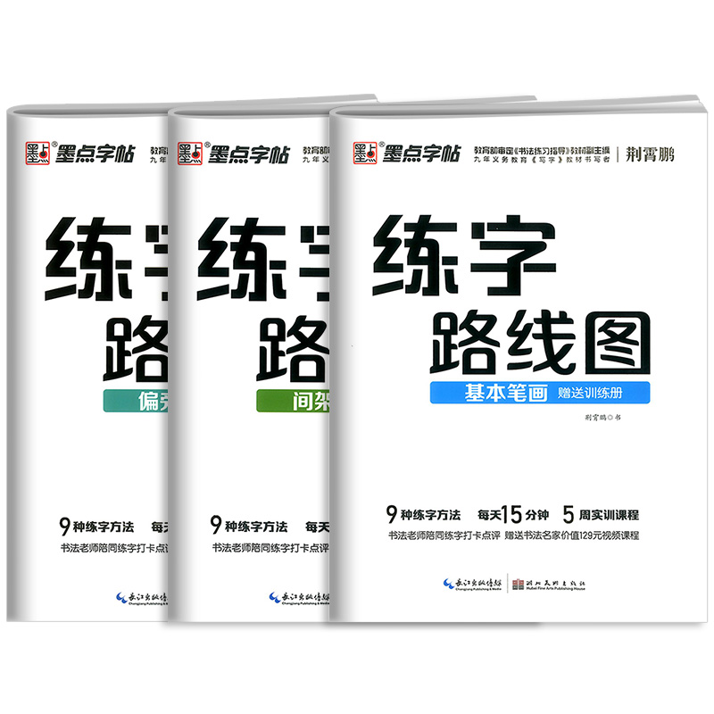 墨点字帖练字路线图楷书入门基础训练钢笔字帖成年楷书控笔训练字帖荆霄鹏小学生字帖楷书练字本小学儿童初学者高中生练字楷书字帖-图3