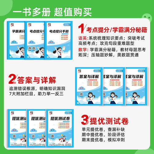 2026春小学4星学霸提高班一二三四五六年级上下册语文数学英语人教北师苏教版巩固单元测试同步作业课时训练作业本教辅书练习册 - 图1