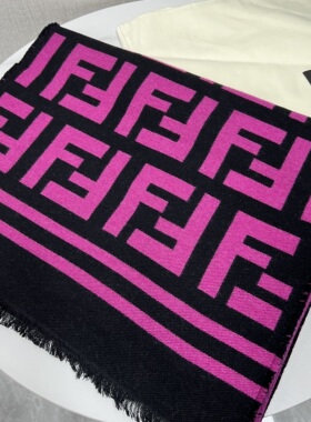 【小诺意大利购 现货】FENDI/芬迪女款经典双F满logo围巾 FXS424